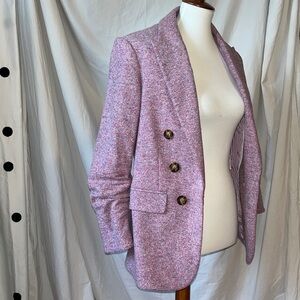 VERONICA BEARD Beacon Heathered Tweed Dickey Jacket Orchid